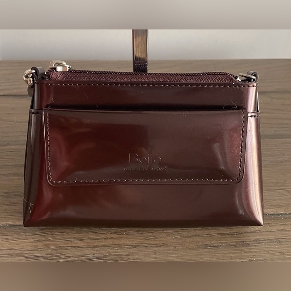 EUC, Beijo Mini-Bag, Dark Brown Patent Leather, Crossbody or Wristlet - Picture 7 of 8